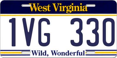 WV license plate 1VG330