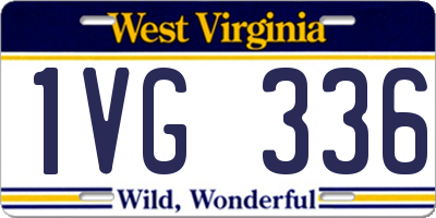 WV license plate 1VG336
