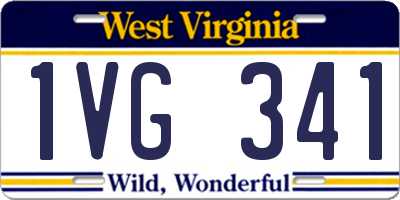 WV license plate 1VG341