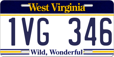 WV license plate 1VG346