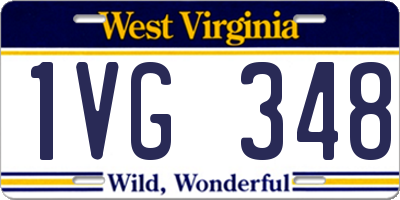 WV license plate 1VG348