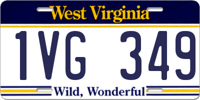 WV license plate 1VG349