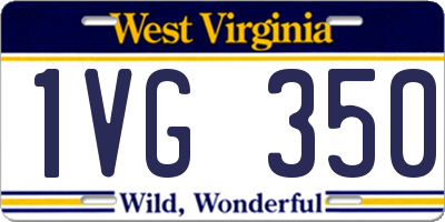 WV license plate 1VG350
