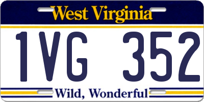 WV license plate 1VG352
