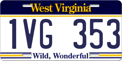WV license plate 1VG353