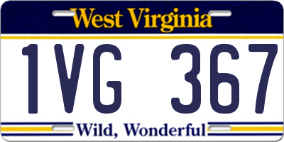 WV license plate 1VG367
