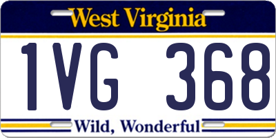 WV license plate 1VG368