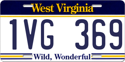 WV license plate 1VG369