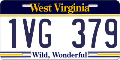WV license plate 1VG379