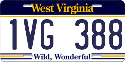 WV license plate 1VG388