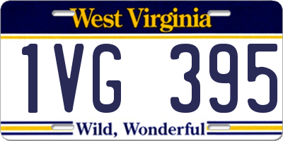 WV license plate 1VG395