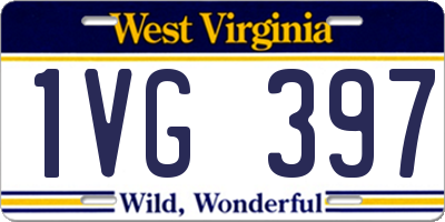 WV license plate 1VG397