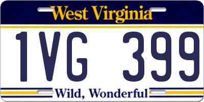 WV license plate 1VG399