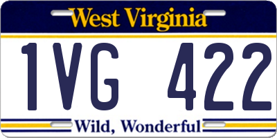 WV license plate 1VG422