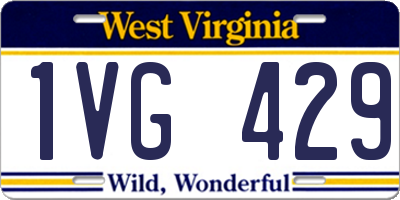 WV license plate 1VG429