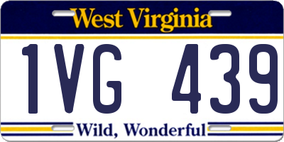 WV license plate 1VG439