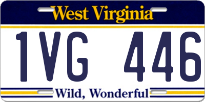 WV license plate 1VG446