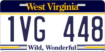 WV license plate 1VG448