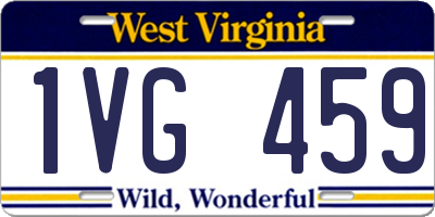 WV license plate 1VG459