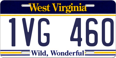 WV license plate 1VG460