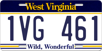 WV license plate 1VG461