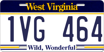 WV license plate 1VG464