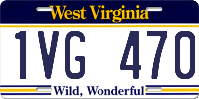 WV license plate 1VG470