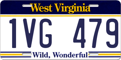 WV license plate 1VG479