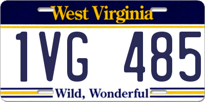 WV license plate 1VG485