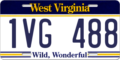 WV license plate 1VG488