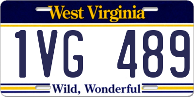 WV license plate 1VG489
