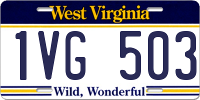 WV license plate 1VG503