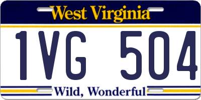 WV license plate 1VG504