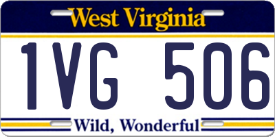 WV license plate 1VG506