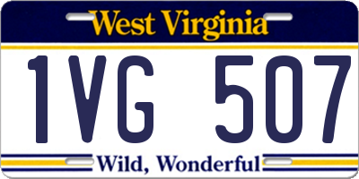 WV license plate 1VG507