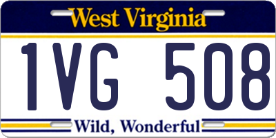 WV license plate 1VG508
