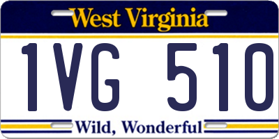 WV license plate 1VG510