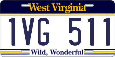 WV license plate 1VG511