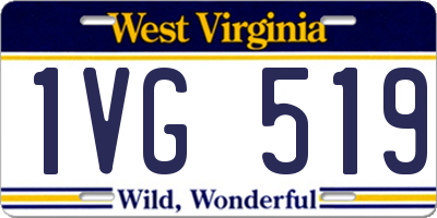 WV license plate 1VG519