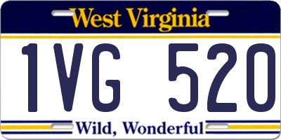 WV license plate 1VG520
