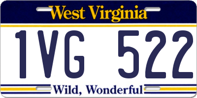 WV license plate 1VG522