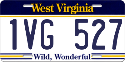 WV license plate 1VG527