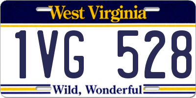WV license plate 1VG528