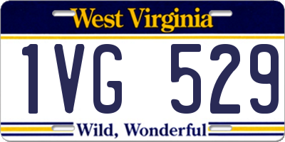 WV license plate 1VG529