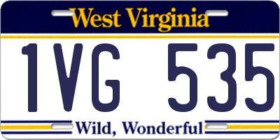 WV license plate 1VG535