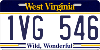 WV license plate 1VG546