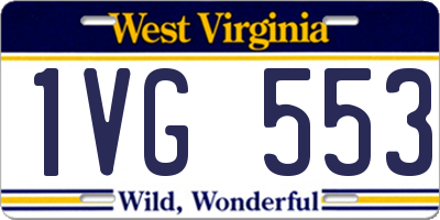 WV license plate 1VG553