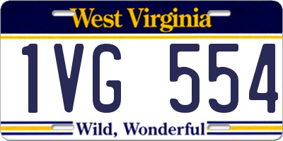 WV license plate 1VG554
