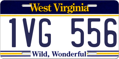 WV license plate 1VG556