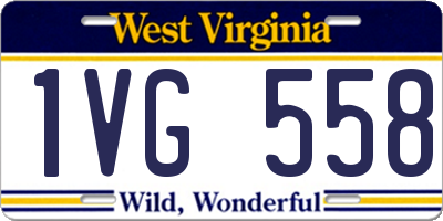 WV license plate 1VG558